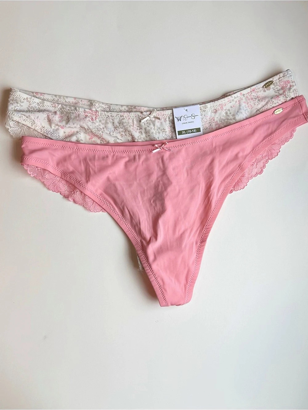 NWT Jessica Simpson 4-Pack Lace Thongs Size XL (16-18)